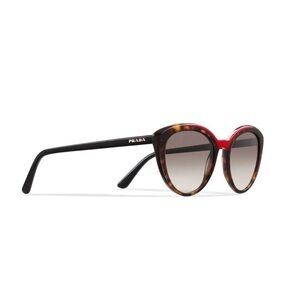 Prada Women's Tortoise and Red Sunglasses